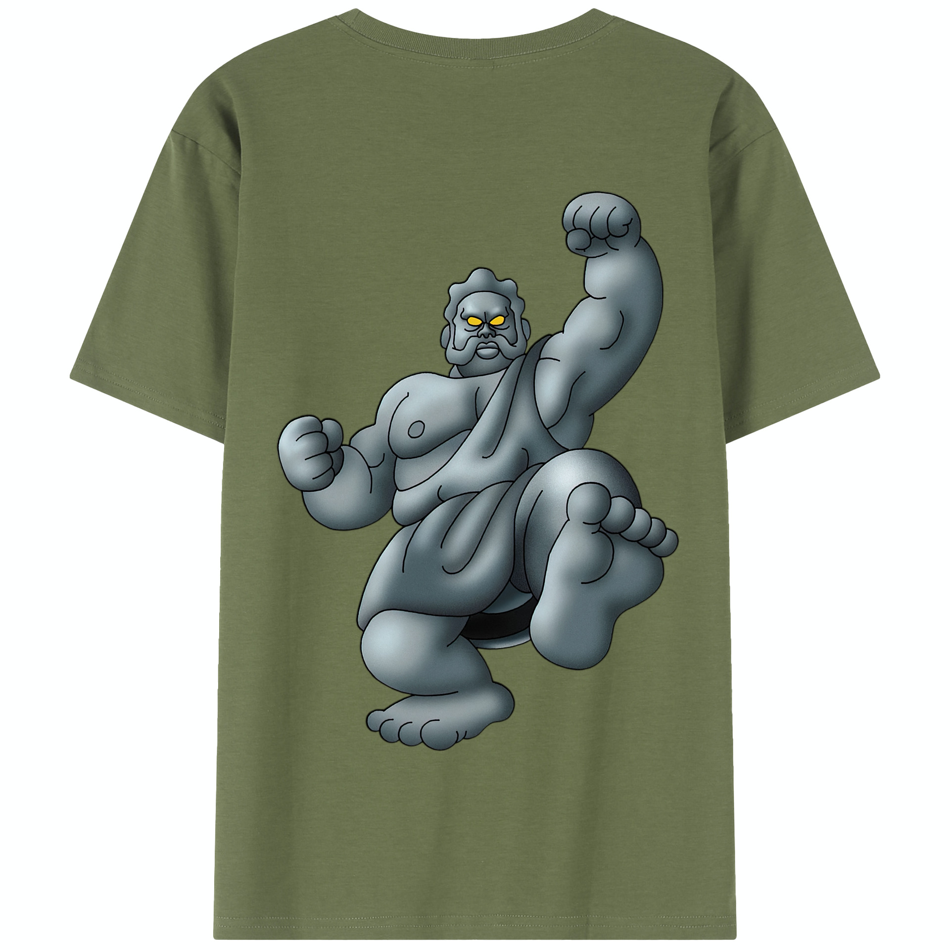 （画像用） ドラゴンクエスト Doragon Kuesuto Dragon Quest 綿100％半袖Tシャツ（背面プリント）